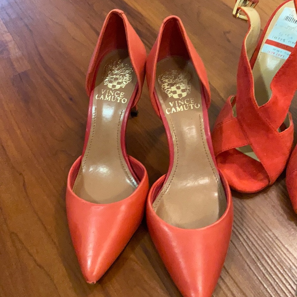 Used red shoes